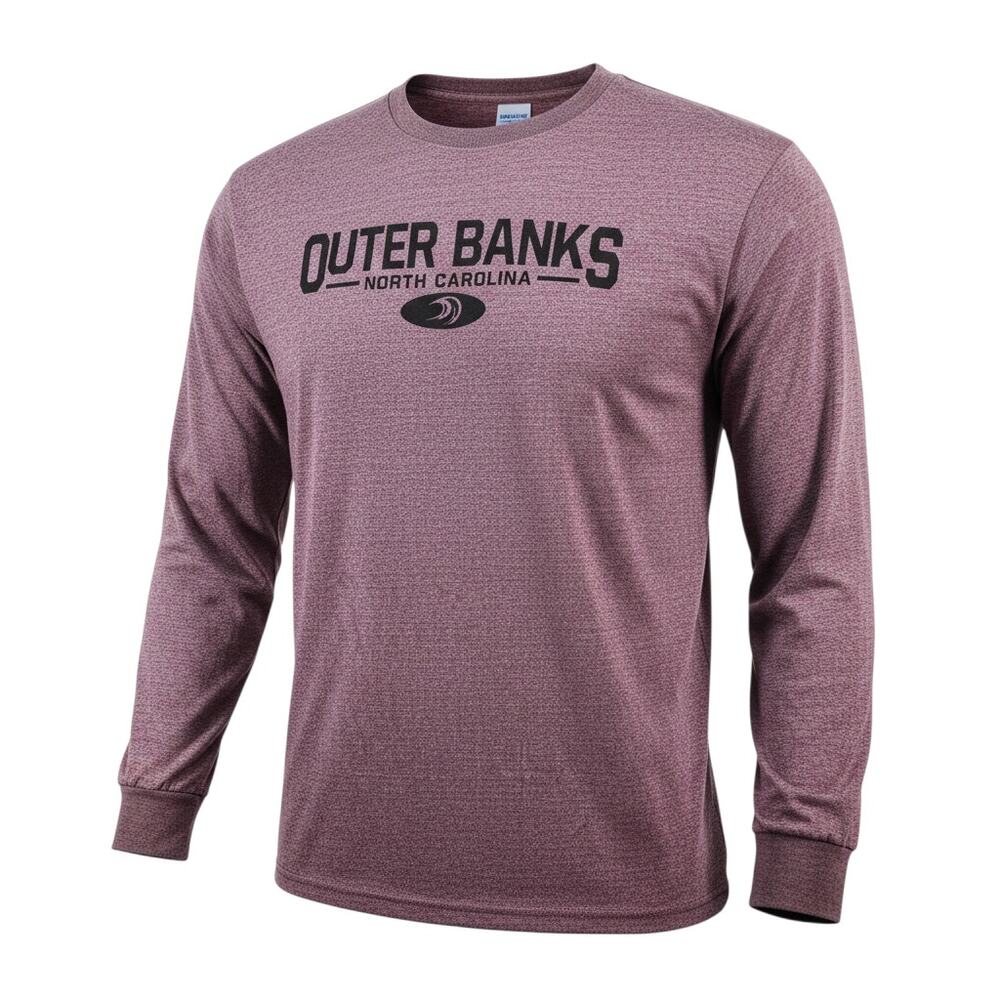 Tee Max Outer Banks North Carolina Long Sleeve Athletic T-Shirt XL Purple
